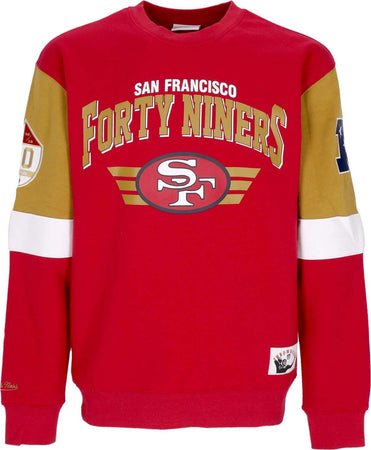 MITCHELL-&-NESS-Felpa-Girocollo-Uomo-Nfl-All-Over-Crew-3.0-Saf49e-Original-Team-Colors-da-uomo