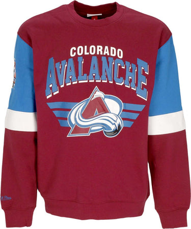 MITCHELL-&-NESS-Felpa-Girocollo-Uomo-Nhl-All-Over-Crew-3.0-Colava-Original-Team-Colors-da-uomo