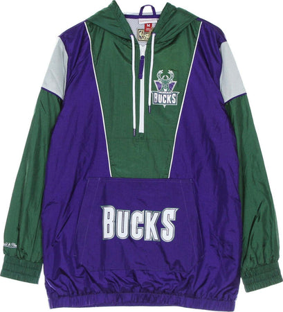 MITCHELL-&-NESS-Giacca-a-Vento-Infilabile-Uomo-Nba-Highlight-Reel-Windbreaker-Hardwood-Classics-Milbuc-Original-Team-Colors-da-uomo