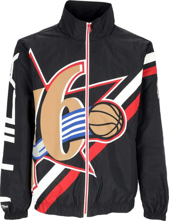 MITCHELL-&-NESS-Giacca-a-Vento-Uomo-Nba-Exploded-Logo-Warm-Up-Jacket-Hardwood-Classics-Phi76e-Black-da-uomo