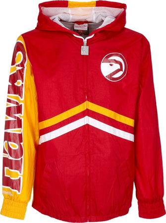MITCHELL-&-NESS-Giacca-a-Vento-Uomo-Nba-Undeniable-Full-Zip-Windbreaker-Hardwood-Classics-Atlhaw-Red/yellow-da-uomo