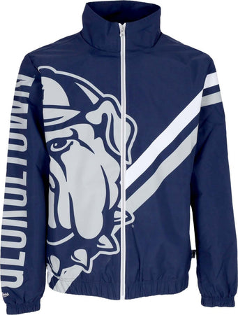 MITCHELL-&-NESS-Giacca-a-Vento-Uomo-Ncaa-Exploded-Logo-Warm-Up-Jacket-Geohoy-Navy-da-uomo