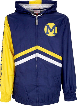 MITCHELL-&-NESS-Giacca-a-Vento-Uomo-Ncaa-Undeniable-Full-Zip-Windbreaker-Micwol-Navy-da-uomo