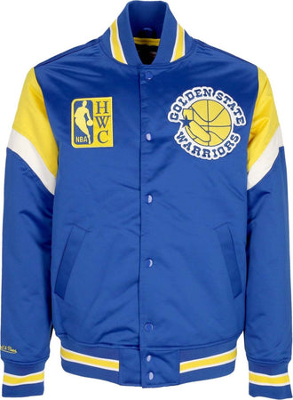 MITCHELL-&-NESS-Giubbotto-Bomber-Uomo-Nba-Heavyweight-Satin-Jacket-Golwar-Original-Team-Colors-da-uomo