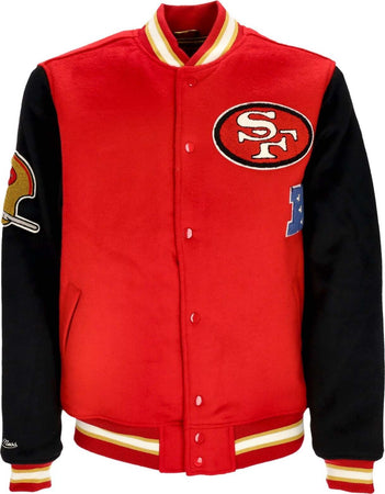 MITCHELL-&-NESS-Giubbotto-College-Uomo-Nfl-Team-Legacy-Varsity-Jacket-Saf49e-Red/black-da-uomo