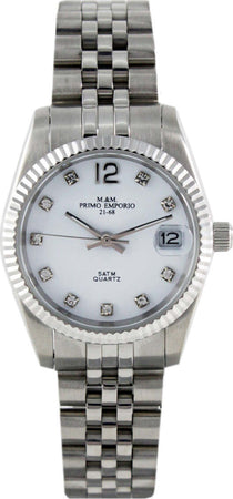 M&m Primo Emporio Orologio Donna Da Polso 30mm Lady Date 1081sw Orologio Analogico in Acciaio Inossidabile Con Quadrante Bianco Tondo E Cinturino Maglia Acciaio Resistente All'acqua Moda/Uomo/Orologi/Orologi da polso Milano Fashion Watch - Marcianise, Commerciovirtuoso.it