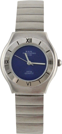 M&m Primo Emporio Orologio Donna in Acciaio Orologio Da Polso Analogico Quadrante Blu Rotondo Cassa Acciaio Moda/Donna/Orologi/Orologi da polso Milano Fashion Watch - Marcianise, Commerciovirtuoso.it