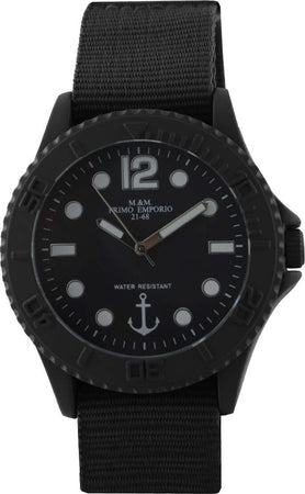 M&m Primo Emporio Orologio Unisex 1057n Orologio Nero Da Polso Analogico Quadrante Tondo Nero E Cinturino in Nylon Orologio Casual Resistente All'acqua 5 Atm Moda/Donna/Orologi/Orologi da polso Milano Fashion Watch - Marcianise, Commerciovirtuoso.it