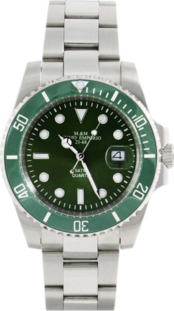 M&m Primo Emporio Orologio Uomo Sub Con Ghiera Verde Ceramica 1100/v Orologio Da Polso Quadrante Verde Analogico Tondo E Cinturino in Acciaio Inossidabile Resistente All'acqua 5 Atm Moda/Uomo/Orologi/Orologi da polso Milano Fashion Watch - Marcianise, Commerciovirtuoso.it