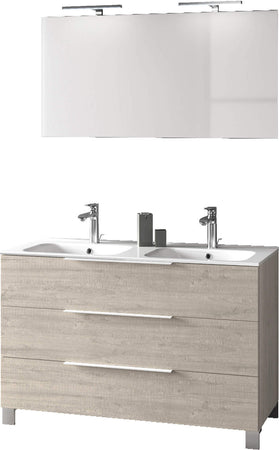 Mobile Bagno 120cm a Terra Con Lavabo doppia Vasca, Tre Cassetti e Specchio Casa e cucina/Bagno/Mobili da bagno/Mobiletti con lavabo Shopbagno.it - Roma, Commerciovirtuoso.it