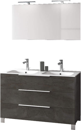 Mobile Bagno 120cm a Terra Con Lavabo doppia Vasca, Tre Cassetti e Specchio Casa e cucina/Bagno/Mobili da bagno/Mobiletti con lavabo Shopbagno.it - Roma, Commerciovirtuoso.it