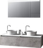 Mobile Bagno 140cm Con Doppio Lavabo, Base Con Cassetto E Specchio Con LED Integrato Casa e cucina/Bagno/Mobili da bagno/Mobiletti con lavabo Shopbagno.it - Roma, Commerciovirtuoso.it