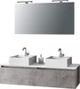 Mobile Bagno 140cm Con Doppio Lavabo, Base Con Cassetto, Specchio E Lampada Casa e cucina/Bagno/Mobili da bagno/Mobiletti con lavabo Shopbagno.it - Roma, Commerciovirtuoso.it