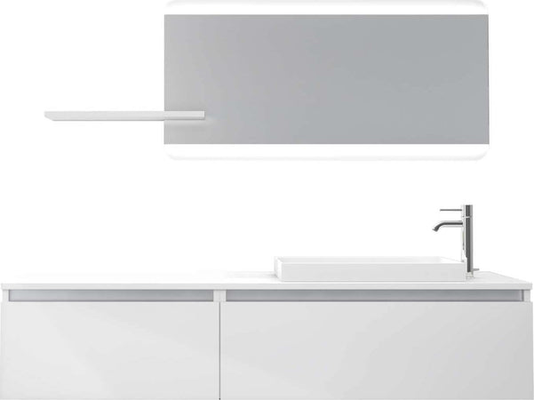 Mobile Bagno 170cm Sospeso, Due Cassetti, Lavabo, Specchio LED Integrato e Mensola Casa e cucina/Bagno/Mobili da bagno/Mobiletti con lavabo Shopbagno.it - Roma, Commerciovirtuoso.it