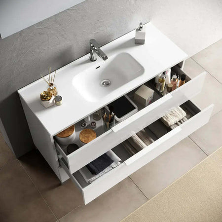 Mobile Bagno 60cm Sospeso Con 2 Cassetti e Specchio con Lampada LED Casa e cucina/Bagno/Mobili da bagno/Mobiletti con lavabo Shopbagno.it - Roma, Commerciovirtuoso.it