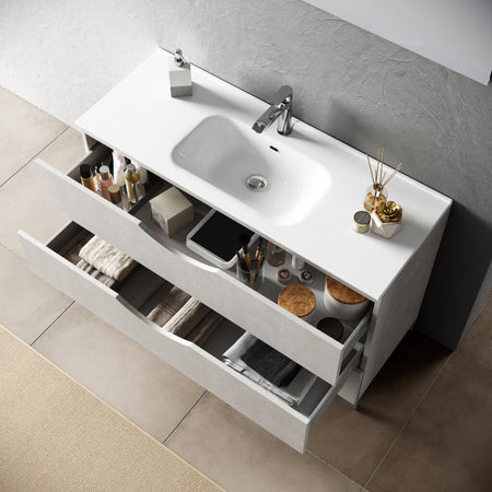Mobile Bagno 80cm a Terra Effetto Pietra Con Tre Cassetti Specchio e Lampada Casa e cucina/Bagno/Mobili da bagno/Mobiletti con lavabo Shopbagno.it - Roma, Commerciovirtuoso.it