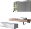 Mobile Bagno Sospeso 220cm Top Con Lavabo, Base Con Cassetto E Specchio Con LED Integrato Casa e cucina/Bagno/Mobili da bagno/Mobiletti con lavabo Shopbagno.it - Roma, Commerciovirtuoso.it