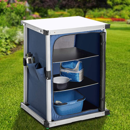 Mobile-Cucina-da-Campeggio-Armadietto-Pieghevole-in-Metallo-e-Tessuto-3-Ripiani
