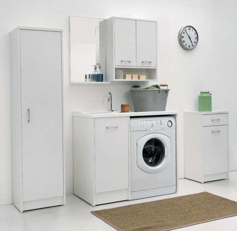 Mobile-Domestica-Colavene-Con-Cassetto-45x38x172-Bianco-Apertura-A-Destra