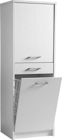 Mobile-Domestica-Colavene-Con-Cassetto-e-Cestello-45x38x172-Bianco-Apertura-a-Destra