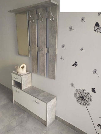 mobile-ingresso-entrata-moderno-design-guardaroba-appendiabiti-specchio-scarpiera-cassetto-mensola-bianco-grigio-cemento-T2253,22,2S