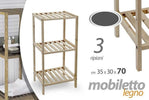 Mobile Scaffale In Legno 3 Ripiani Mensole 35x30x70cm Arredamento Casa Bagno Casa, arredamento e bricolage > Arredamento > Mobili e Accessori Trade Shop italia - Napoli, Commerciovirtuoso.it