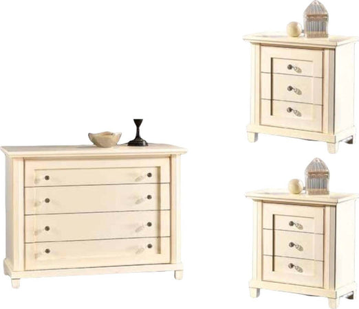 MOBILI-2G---1-COMO'-2-COMODINI-CLASSICO-IN-LEGNO-COLORE-AVORIO