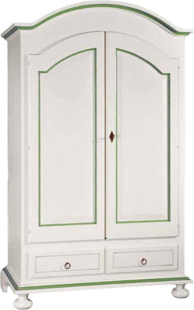 MOBILI-2G---ARMADIO-2-ANTE-LEGNO-SHABBY-BIANCO-E-VERDE-SALVIA-125X61X200