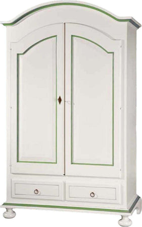 MOBILI-2G---ARMADIO-2-ANTE-LEGNO-SHABBY-BIANCO-E-VERDE-SALVIA-125X61X200