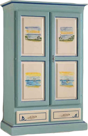 MOBILI-2G---ARMADIO-2-ANTE-SHABBY-IN-LEGNO-CERATO-AZZURRO-CON-DECORI-125X61X200