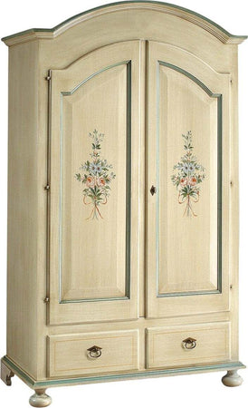 MOBILI-2G---ARMADIO-2-PORTE-IN-LEGNO-SHABBY-AVORIO-PATINATO/VERDE-125X61X200