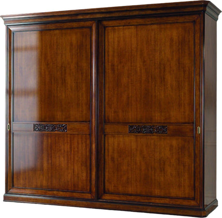 MOBILI-2G---ARMADIO-2-PORTE-SCORREVOLI-ARTE-POVERA-IN-LEGNO-TINTA-NOCE-290x67x247