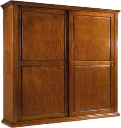 MOBILI-2G---Armadio-2-porte-scorrevoli-arte-povera-legno-tinta-noce-275x66x254