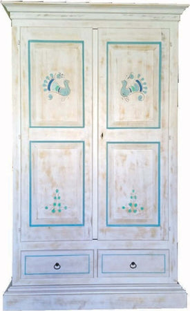 MOBILI-2G---ARMADIO-2-PORTE-SHABBY-LEGNO-BIANCO-CONSUMATO-125X61X200
