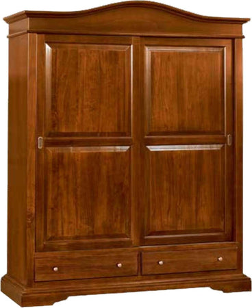 MOBILI-2G---ARMADIO-ARTE-POVERA-2-ANTE-SCORREVOLI-LEGNO-TINTA-NOCE-180X67X225