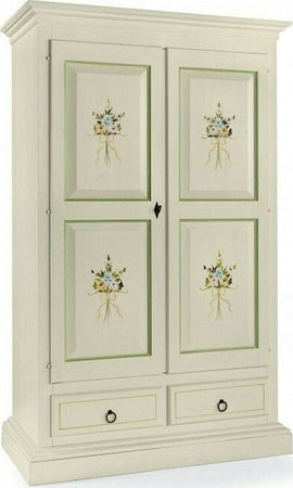 MOBILI-2G---ARMADIO-ARTE-POVERA-2-PORTE-LEGNO-BIANCO-DECORATO-125X61X200