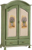 MOBILI-2G---ARMADIO-ARTE-POVERA-LEGNO-BIANCO-VERDE-SALVIA-125X61X200