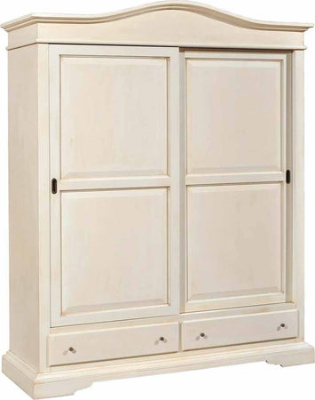 MOBILI-2G---ARMADIO-CLASSICO-2-ANTE-SCORREVOLI-LEGNO-AVORIO-PATINATO-180X67X225