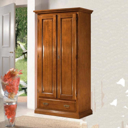 MOBILI-2G---ARMADIO-CLASSICO-IN-LEGNO-2-PORTE-1-CASSETTO-GREZZO-L.90-P.45-H.180