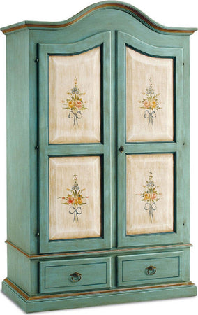 MOBILI-2G---ARMADIO-CLASSICO-IN-LEGNO-BICOLORE-AZZURRO-E-DECORI-L.122-P.60-H.200