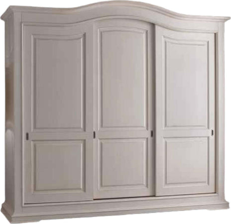 MOBILI-2G---ARMADIO-CLASSICO-LEGNO-BIANCO-3-PORTE-SCORREVOLI-294X68X265