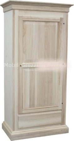 MOBILI-2G---ARMADIO-IN-LEGNO-1-PORTA-1-CASSETTO-GREZZO-L.96-P.56-H.197