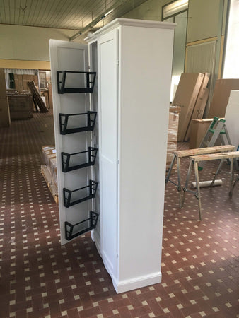 MOBILI-2G---ARMADIO-PORTA-SCARPE-IN-LEGNO-BIANCO-LACCATO-cm-87x40x192H