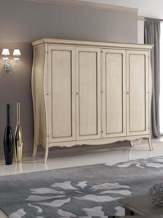 MOBILI-2G---Armadio-sagomato-4-porte-in-legno-avorio-tortora-L.235x-P.64-H.212