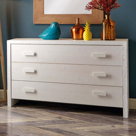 MOBILI-2G---CASSETTIERA-3-CASSETTI-SHABBY-BIANCO-IN-LEGNO-MASSELLO-DI-ABETE-120x50x80