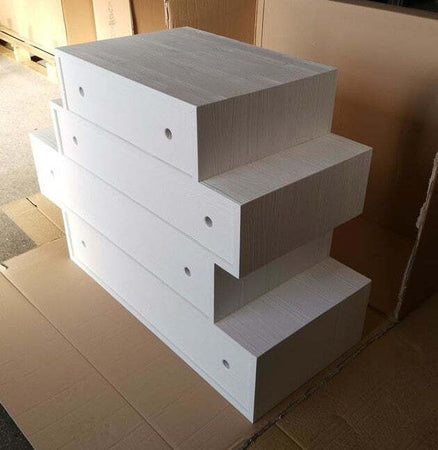 MOBILI-2G---CASSETTIERA-4-CASSETTI-IN-ABETE-BIANCO-SPAZZOLATO-110X45X95