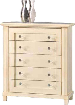 MOBILI-2G---CASSETTIERA-5-CASSETTI-CLASSICA-IN-LEGNO-AVORIO-PATINATO-87X40X99