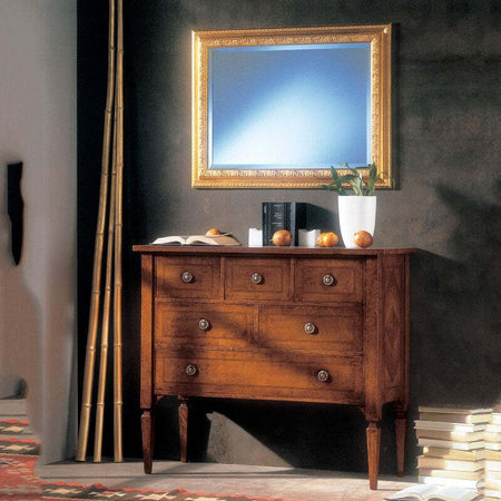 MOBILI-2G---Cassettiera-6-cassetti-Classica-intarsio-Legno-bassano-100x40x87