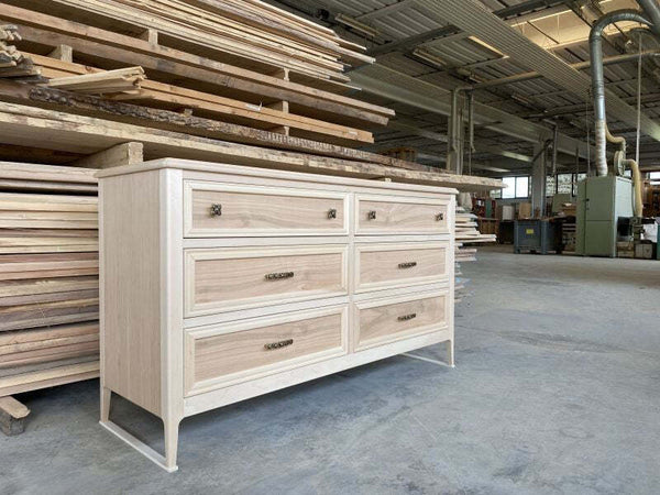 MOBILI-2G---Cassettiera-6-cassetti-In-Legno-massello-grezzo-150x50x85