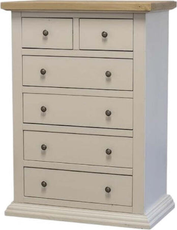 MOBILI-2G---Cassettiera-6-cassetti-in-legno-shabby-bianco-naturale-62x37X93